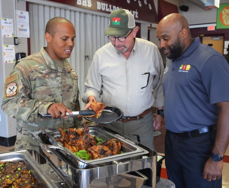 Local Farmer Kyle Smith NJ Department of Agriculture Fisher Warren DeShields School Food Nutrition Director